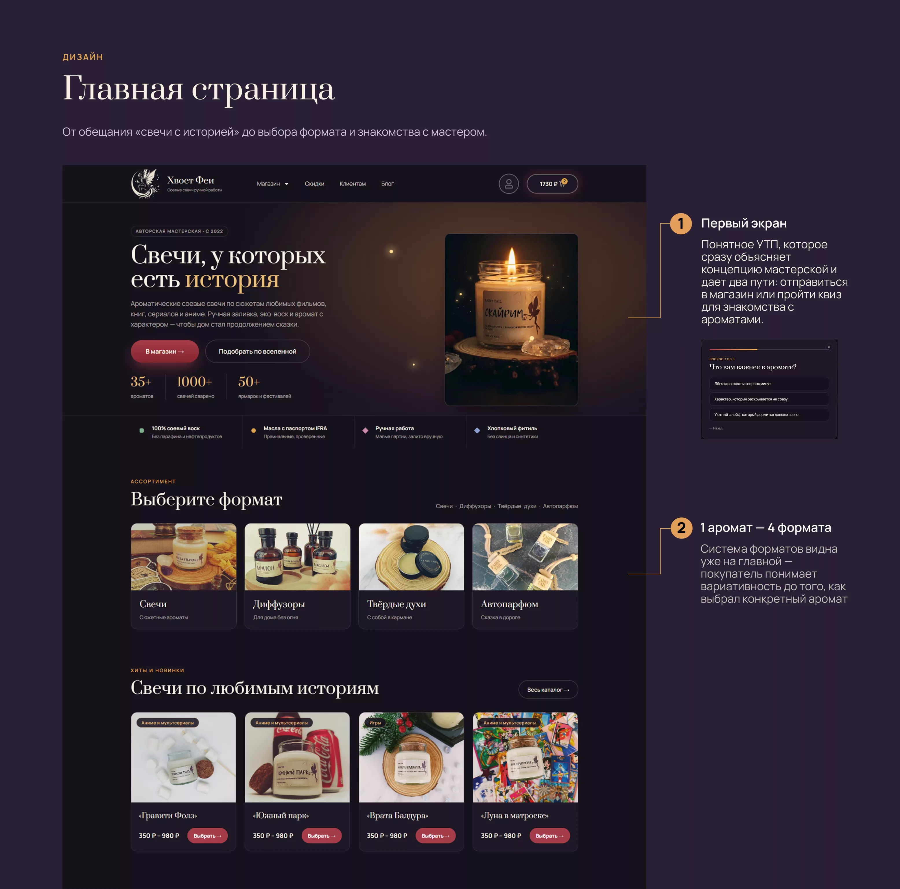 Дизайн главной страницы